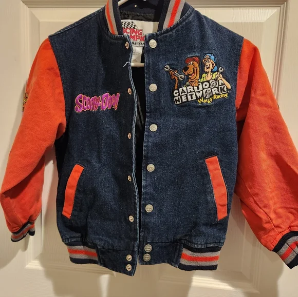 Nascar Cartoon Network Kids Denim Jacket - Blue and Red - Picture 1 of 3